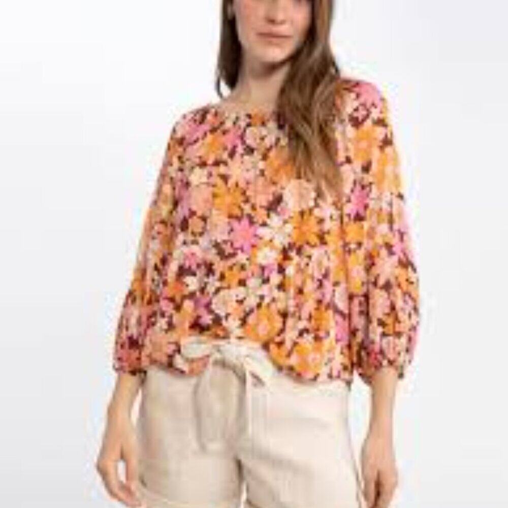 SANCTUARY SEASHORE FLORAL NEW BLOUSE SIZE 2X